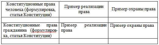 Реализация конституции примеры